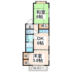 上野添 徒歩7分 2階の物件間取画像